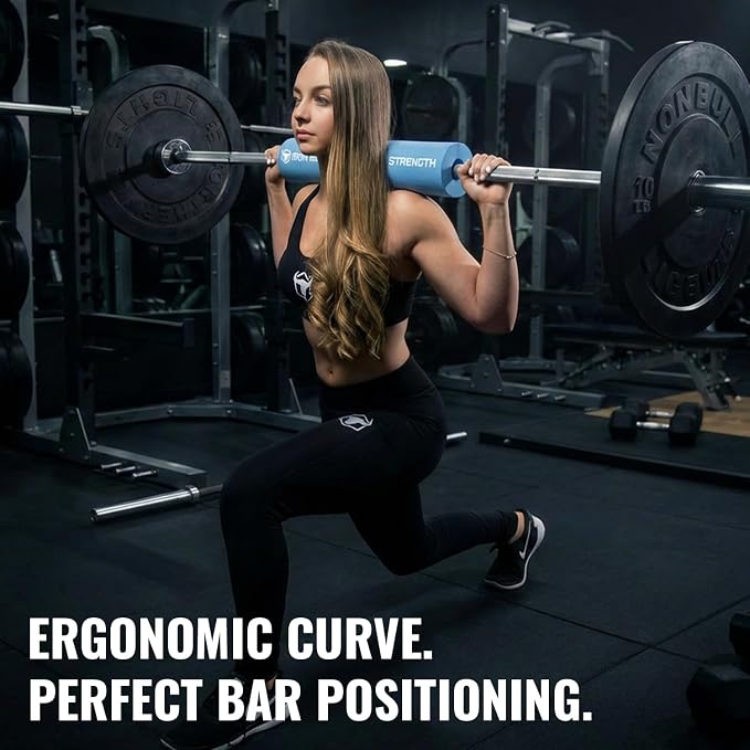 Advanced Squat Pad - Barbell Pad for Hip Thrusts, Squats & Lunges - Neck & Shoulder Squat Bar Pad Cushion Support Foam for Extra Comfort
