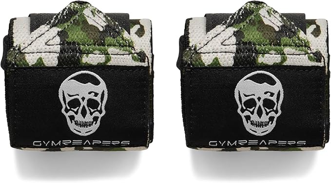 Gymreapers Weightlifting Wrist Wraps (IPF Approved) Professional Quality Wrist Support with Heavy Duty Thumb Loop - Best Wrap for Powerlifting Competition, Strength Training, Bodybuilding