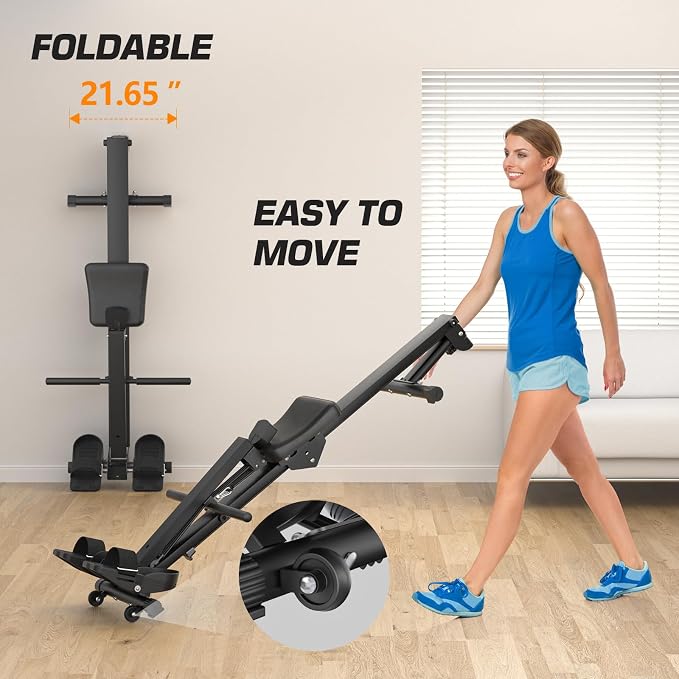 Rowing Machine, LUBBYGIM Magnetic Rower Machine, Foldable, LCD Display