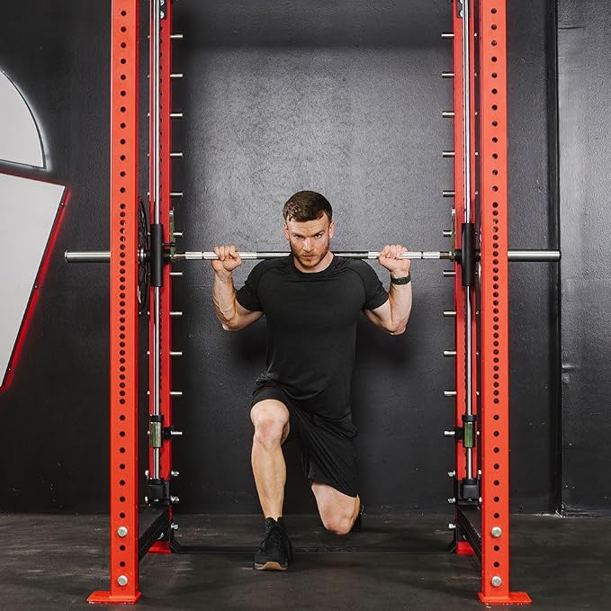 Titan Fitness X-3 Series 80" Smith Machine Power Rack Attachment, 500 LB Capacity, Comes with Smith Olympic Bar, Guide Rods, Safety Catches, Spotter Hooks