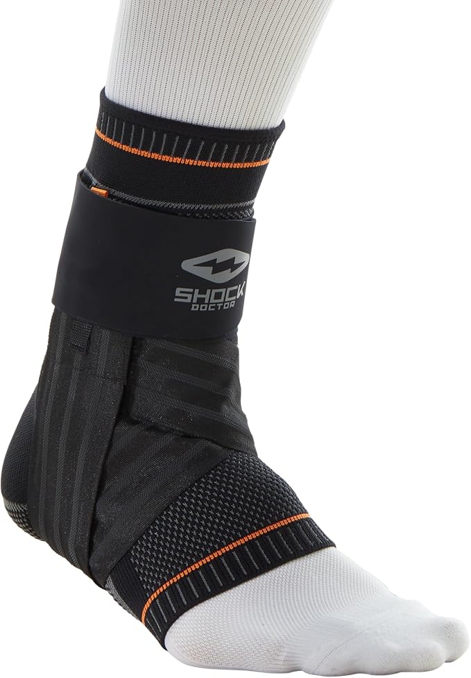 Shock Doctor Ultra Knit Ankle Brace W/Figure 6 Strap & Stays