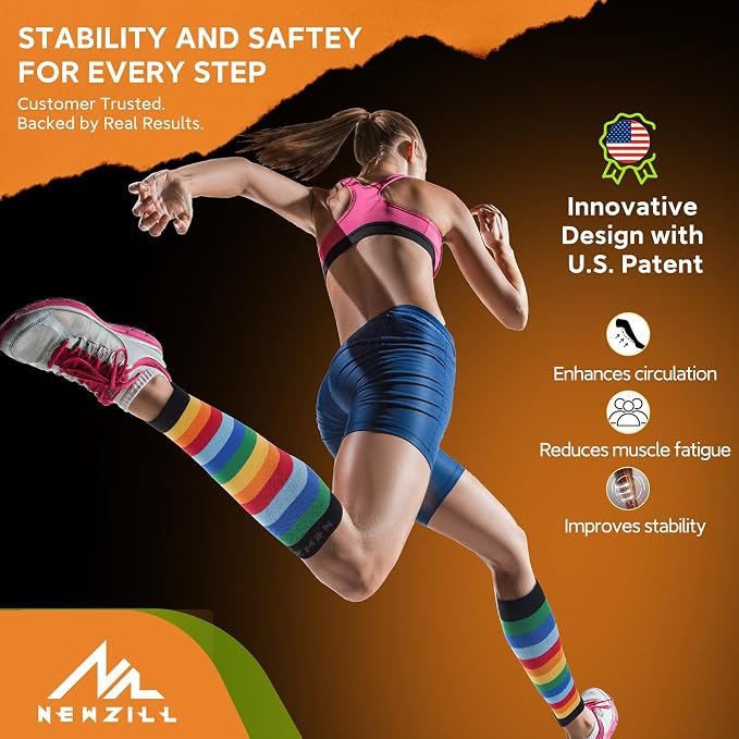 NEWZILL Compression Calf Sleeves (20-30mmHg) for Men & Women Perfect Option to Compression Socks for Running Travel Nursing