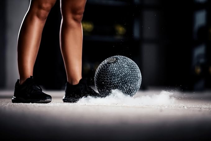 ZIVA Slam Ball - Elite Level Hard-Wearing PVC Outer Shell, Gripping Tire Tread Skin, Precision Weighted Sand Core | Throw, Toss Exercise Medicine Ball for Strength Core Workouts - Avail 10-40 lbs.