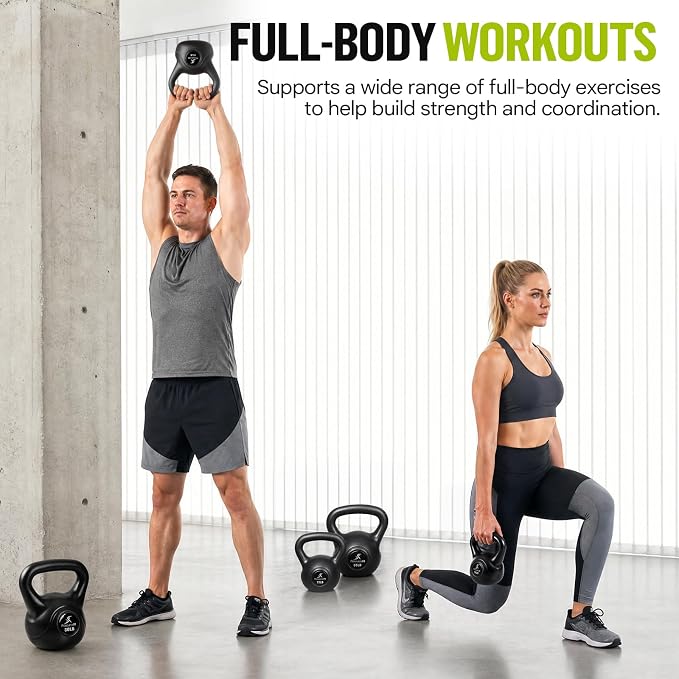 ProsourceFit Vinyl Plastic Kettlebell from 10, 15, 20, 25, 30 and 35 lbs