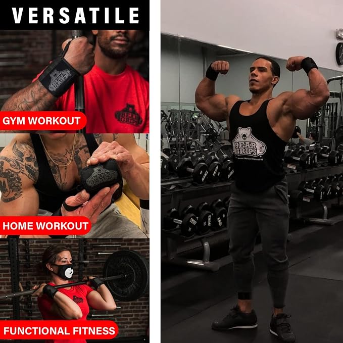 Bear Grips Wrist Wraps for Weightlifting | Weight Lifting Wrist Straps for Weightlifting | Extra Strength Gym Wrist Wraps | Two Wrist Wrap Per Pack | 12ā & 18ā | Lifting Wrist Wraps for Men & Women
