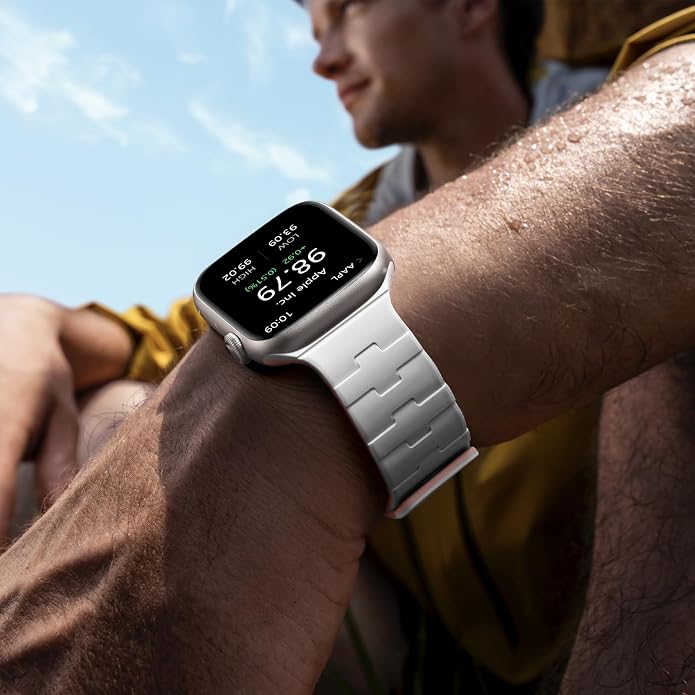Bandletic Magnetic Silicone Watchband Compatible with All Apple Watch | Strong Magnet Sport Strap for iWatch Ultra 49mm Series 11-1 SE 46mm 45mm 44mm 42mm 41mm 40mm 38mm, Ideal for Men Women