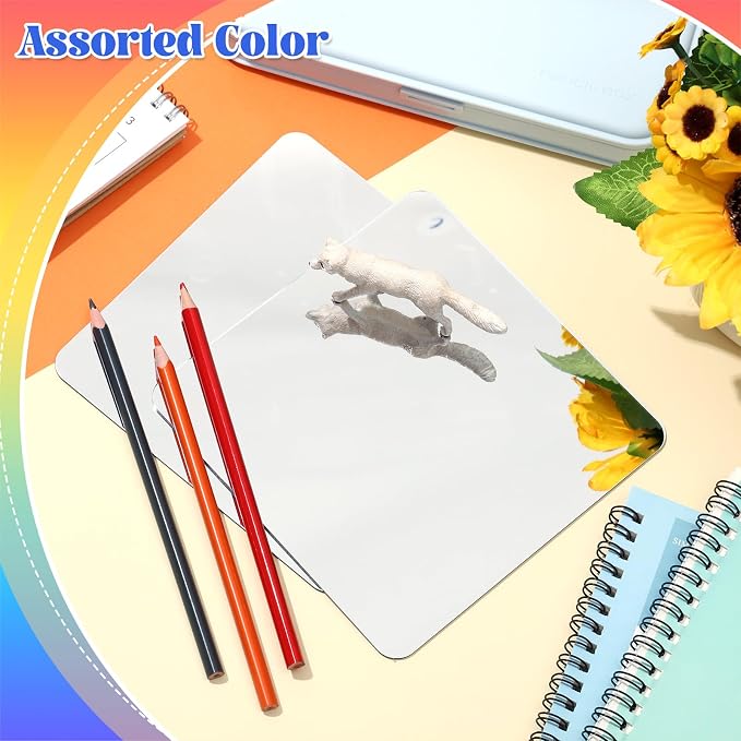 10 Pcs Small Mirrors for Craft 6 x 6 Mirror for Kid,Classic Colors | Shatterproof Mirrors in Bulk for Kids for Baby School Classroom Craft Chick Bird Brooders Grow out Pens