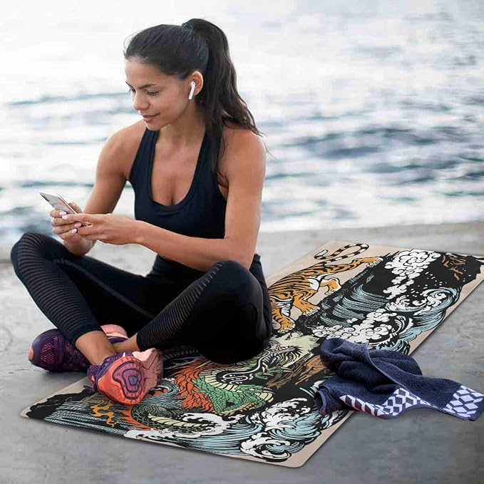Qilmy Fantasy Mandala Pattern Yoga Mat, Non-Slip Texture Pro Yoga Mat Eco Friendly Exercise & Workout Mat for Yoga, Pilates and Floor Exercises