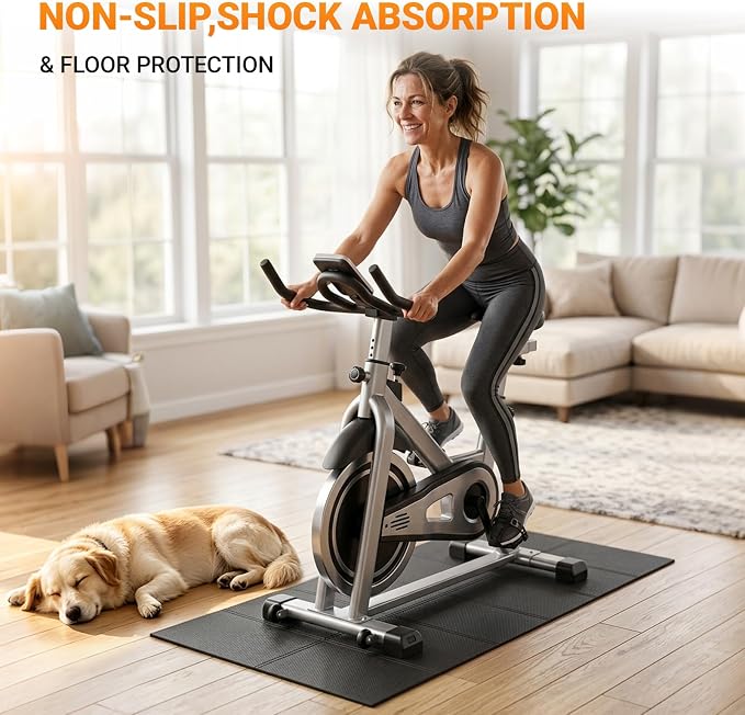 Treadmill Mat 55"x24",Anti-Slip Treadmill Pad for Home Gym | High-Density PVC Floor Protector,Easy to Roll & Store, Vibration Absorbing Walking Pad Mat for Treadmill