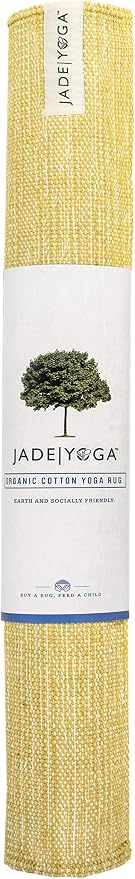 Jade Yoga Organic Cotton Hand Loomed Yoga Mat 72" Indigo