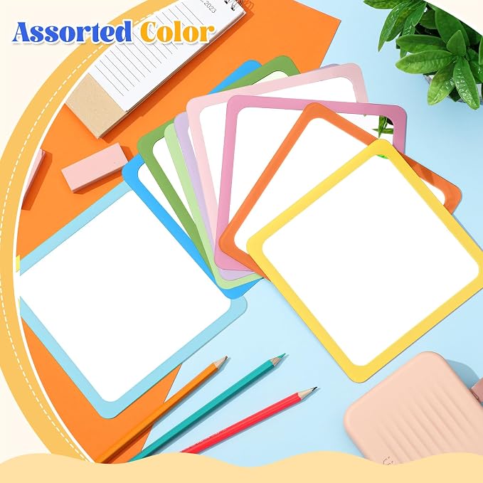 10 Pcs Small Mirrors for Craft 6 x 6 Mirror for Kid,Macaron Colors | Shatterproof Mirrors in Bulk for Kids for Baby School Classroom Craft Chick Bird Brooders Grow out Pens