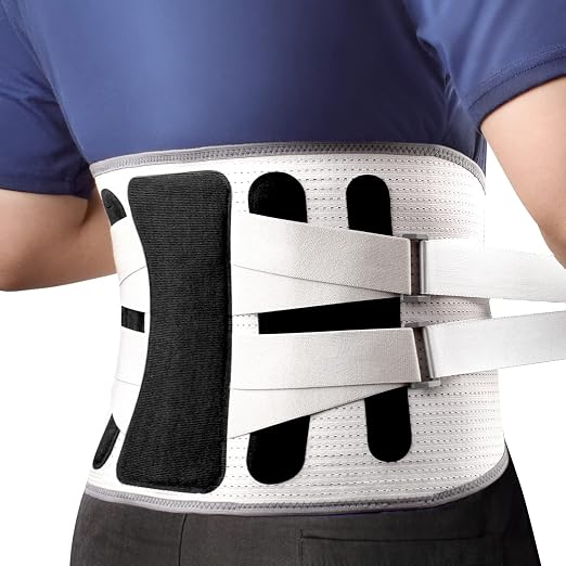 Back Brace for Lower Back Pain - Lumbar Support with Bionic Support System, Adjustable Belt for Men Women, Relieves Sciatica, Herniated Disc, Scoliosis, Posture Correction for Workout, Daily Use, Heavy Lifting(Black,Small)