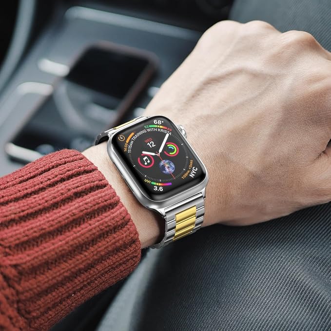 EPULY Metal Band Compatible with Apple Watch Bands for Men 42/44/45/46/49mm | Stainless Steel Strap Suitable for Business Setting & Everyday Wear, Fits iWatch Bands Series 11 10 9 8 7 6 5 4 SE/Ultra3 2 1