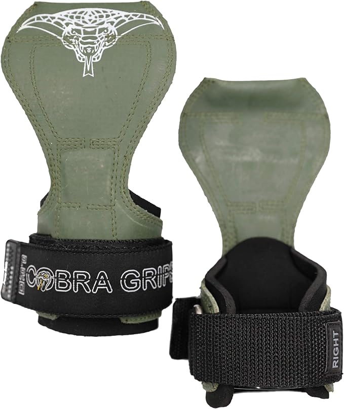 Cobra Grips Weight Lifting Gloves with Adjustable Neoprene Padded Wrist Wraps - Heavy Duty Alternative to Power Lifting Hooks for Deadlifts