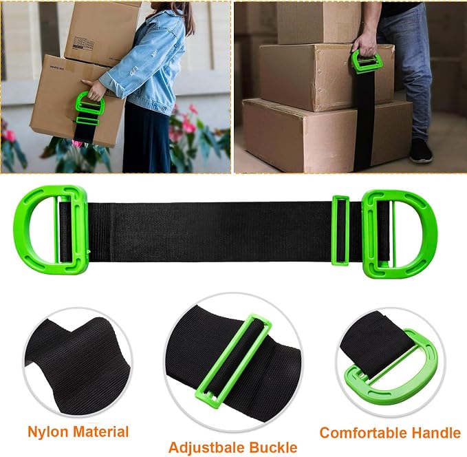 Furniture Shoulder Straps,One-Person Shoulder Lifting and Moving Strap with Adjustable Handle Straps for Harness Moving Furniture & Appliances Heavy Objects