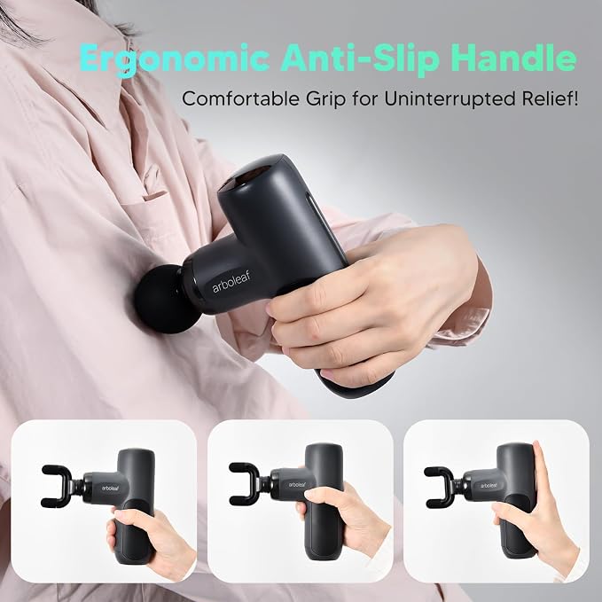 arboleaf Mini Massage Gun, Deep Tissue Percussion Massager Back Pain Relief | portable travel size, ultra-quiet, gift for men and women