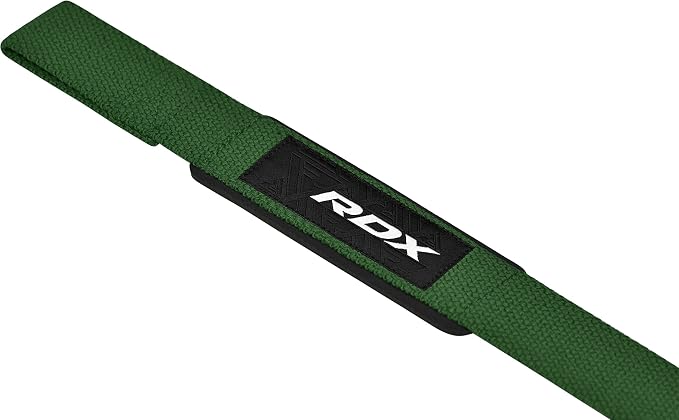 RDX Lifting Straps for Weightlifting –100% Cotton Heavy Duty Gym Wrist Strap with 5MM Neoprene Padding, 60CM Anti-Slip Hand Grip Wraps for Deadlifts Powerlifting Workouts Strength Training, Men Women