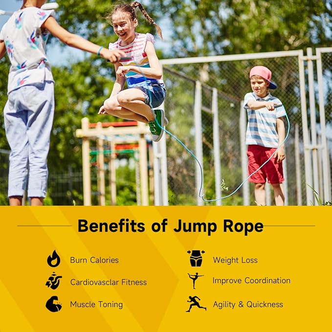 10 Pack Adjustable Jump Rope for Fitness and Exercise - PVC Skipping Rope for Men, Women and Teens - Tangle-Free for Keeping Fit, Training, Workout