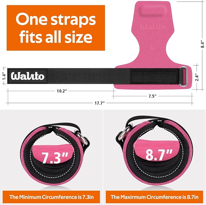Weight Lifting Wrist Strap,Double Layer Leather Wrist Wraps with Neoprene Padding for Weightlifting & Deadlifts – Adjustable Gym Straps for Men & Women