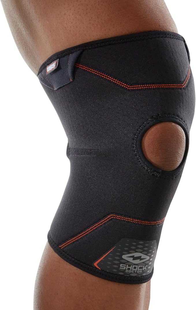 Shock Doctor Knee Brace Compression Sleeve Support (1 Unit). Helps Pain / Healing from Arthritis, Bursitis, Tendonitis, Meniscus Tear, Patella Alignment and more. For Basketball, Football, Running and most Sports. Increases Blood Flow. Knee Wrap for Me...