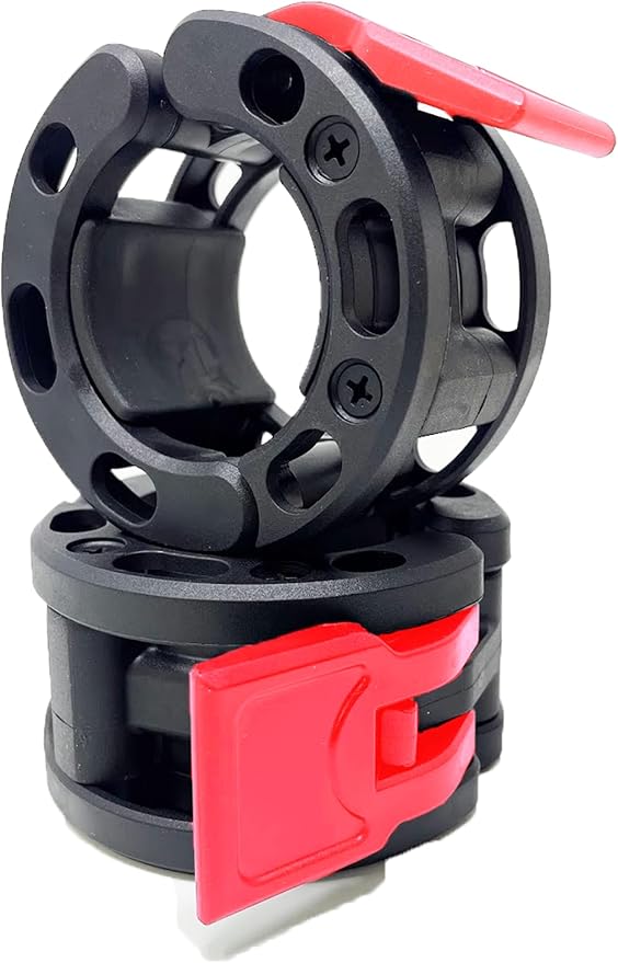 Olympic Barbell Clamps Collars Quick Release Pair of Locking Weight Clips Fit 2 Inch Barbell for Weightlifting