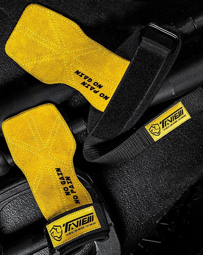 TAVIEW Wrist Straps for Weightlifting for Maximum Grip Support - Lifting Deadlift Strap & Weight Lifting Grips Gloves for Working Out Pull Up Deadlifting & Shrugs
