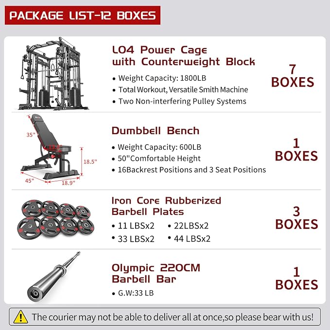 XGSW Smith Machine with Weight Stack, Multi-Function Squat Rack Power Cage with Cable Crossover System, for Home Gym