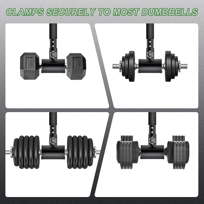 Kipika Adjustable Dumbbell to Barbell Converter - EZ Curling Bar Adapter - Versatile Weightlifting Equipment for Home Gym