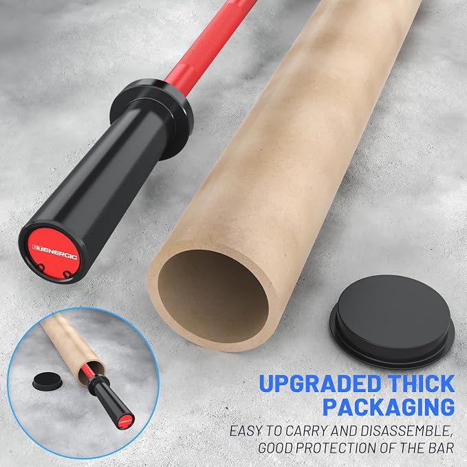 4FT Chrome Steel Olympic Barbell, 500LB | 20LB compact bar with 28mm knurled grip, bearing sleeves, 7.6-inch loadable length, and 2-inch plate fit