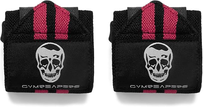 Gymreapers Weightlifting Wrist Wraps (IPF Approved) Professional Quality Wrist Support with Heavy Duty Thumb Loop - Best Wrap for Powerlifting Competition, Strength Training, Bodybuilding
