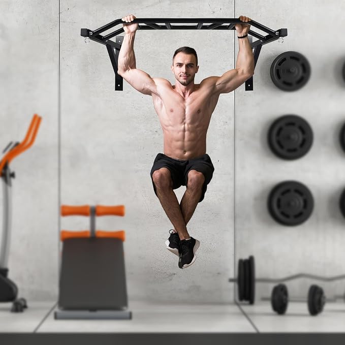 Multifunctional Wall Mount Pull-Up Bar Fitness Equipment,Chin-Up for Indoor Home Gym Workout,Supports to 440 Lbs