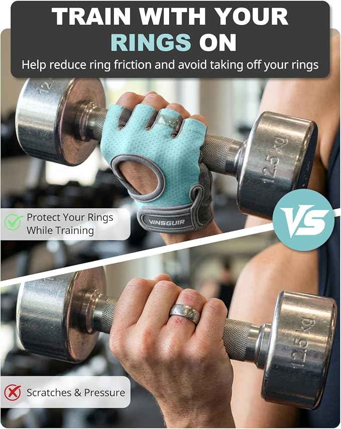 VINSGUIR Workout Gloves for Women and Men, Breathable Weight Lifting Gloves for Gym Exercise, Fitness, Training, and Cycling, with Excellent Grip and Cushion Pads