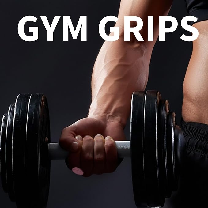 Workout Grips for Weight Lifting – Non-Slip Gym Grips, Hand Grips for Deadlifts, Rows, Lifting Grips & Weight Grip Pads for Men and Women – Gym Gloves Alternative