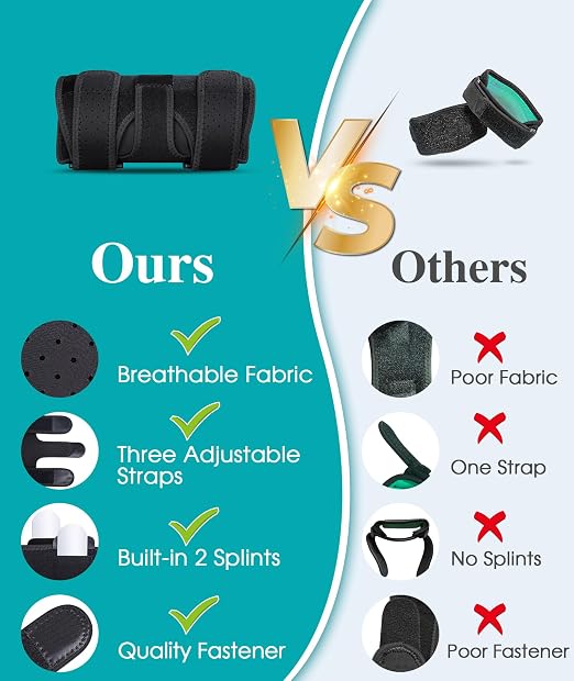 Oyakin Elbow Brace for Cubital Tunnel, Ulnar Nerve Entrapment brace | Adjustable Elbow Splint for Night Sleep, Tendonitis, Tennis Elbow, Comfortable Stabilizer Support for Women and Men Fit Most