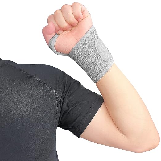 YUNYILAN Wrist Brace Wrist Wraps for Carpal Tunnel 2 Pack Wrist Brace Compression Straps Hand Support, Adjustable Wrist Support for Arthritis and Tendinitis, Joint Pain Relief (Gray)