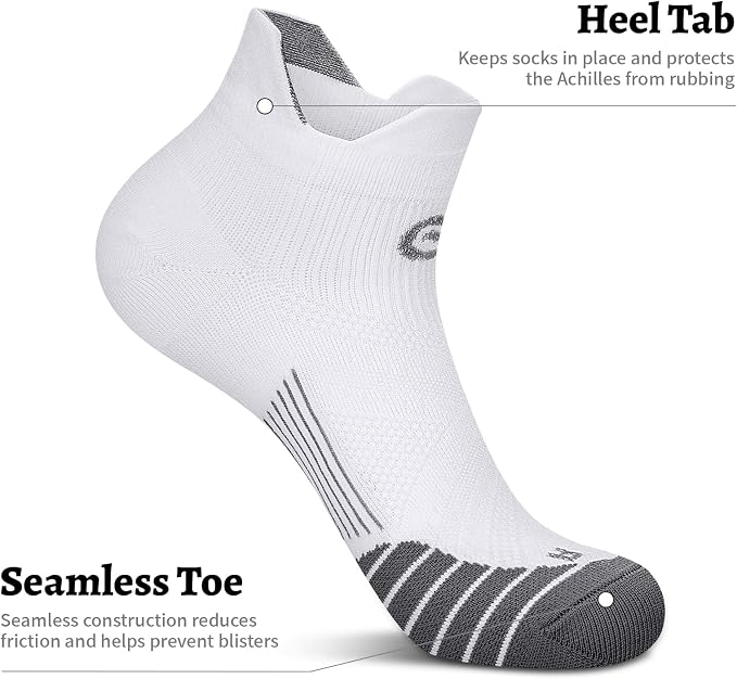 Compression Socks for Men Women Ankle Running Socks for Plantar Fasciitis | Low Cut Athletic Ankle Socks with Ankle & Arch Support for Running, Cycling, Golf, Work, Plantar Fasciitis Relief
