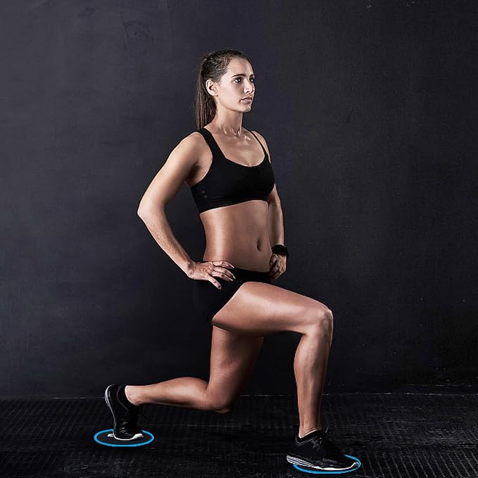 A AZURELIFE Exercise Core Sliders, Dual Sided Exercise Gliding Discs Use on Carpet or Hardwood Floors, Light and Portable, Perfect for Abdominal&Core Workouts