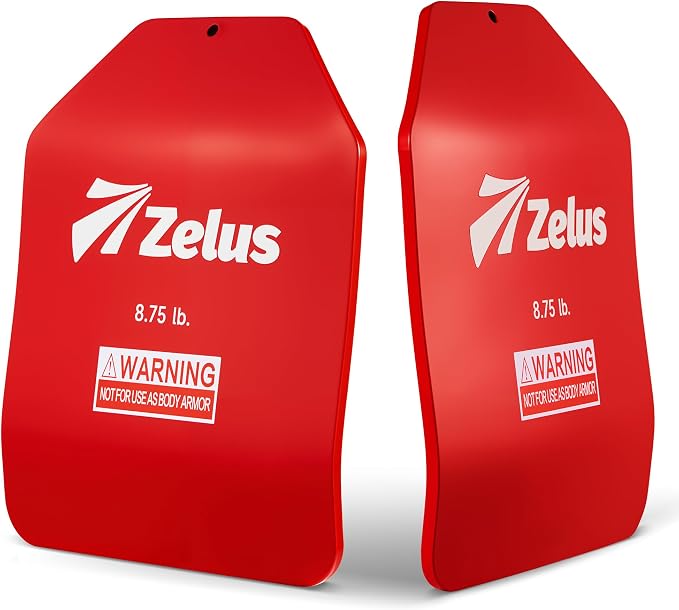 ZELUS Curved Weighted Vest Plates for Workout, 5.75/8.75/13.75LB Pairs Steel Weight Plates for Tactical Weight Vest, Ergonomic Training Plates for Running, CrossFit & Strength Training