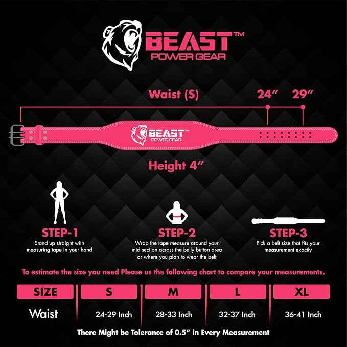 Weight Lifting Belt - 4” Genuine Leather Belts Padded Lower Back Support for Gym Bodybuilding Squat Deadlift Weightlifting Cross Strength Training Men Women Free Wrist Wrap