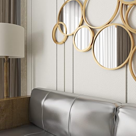 FunStick Flexible Mirror Stickers Wall Stickers 12"x78.8" Self Adhesive Non Glass Safety Mirror Stickers Reflective Peel and Stick Mirror Paper Roll for Crafts Fun House Party Mirrors Wall Decor PET