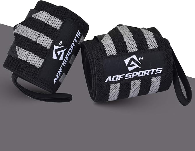AQF Wrist Wraps for Weightlifting & Powerlifting, 18" USPA Approved (Pair)