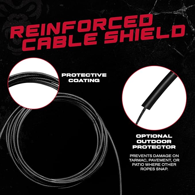 Beast Gear Jump Rope, Jump Ropes for Fitness, Premium Aluminium Skipping Rope for Men Women - Boxing, MMA, HIIT, Strength Training & Double Unders