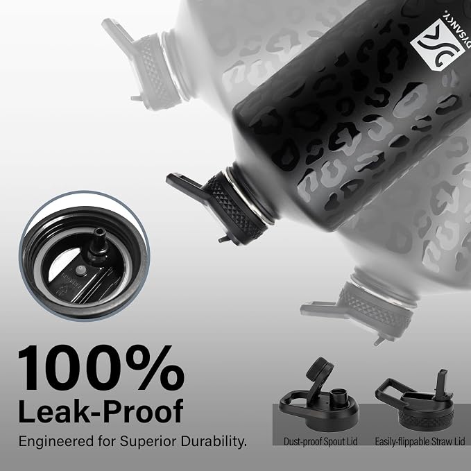 DYSANKY 1 Gallon Water Bottle Insulated | Thickened Stainless Steel Vacuum Metal Water Jug | Portable Sports Large for Gym and Hiking with Straw, Carrier Bag, Handle Strap | BPA-Free 128 oz