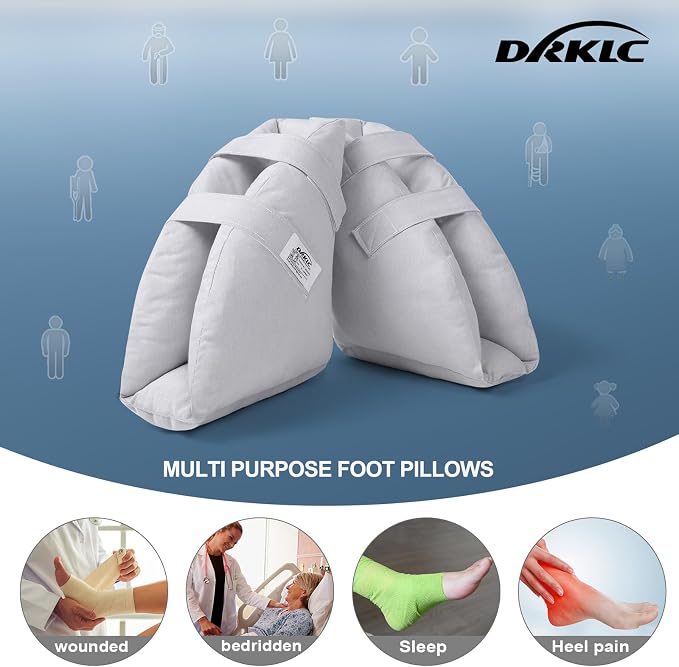 Heel Protectors for Pressure Sores,Adjustable Foot Boot Surgery Recovery Supplies for Elderly Bedridden Pressure Ulcer Ankle Pillow for Bed, Wheelchairs