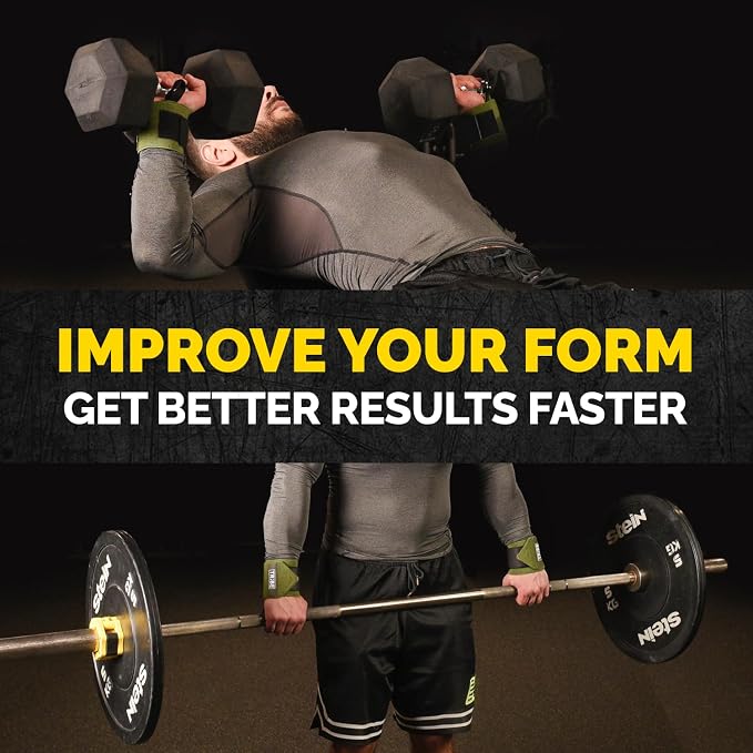 21-Inch Wrist Wraps and 24-Inch Lifting Straps Set for Weightlifting | Heavy-duty wrist support wraps, anti-slip silicone grip straps with padded loops, reinforced stitching for heavy lifts