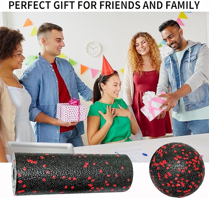 Mini Foam Roller, High Density Massage Tool for Physical Therapy | Extra Small Size 6"L x 2" Round, 3.2-Inch Ball, Deep Tissue Muscle Recovery, Fitness Workout Stretching, Travel