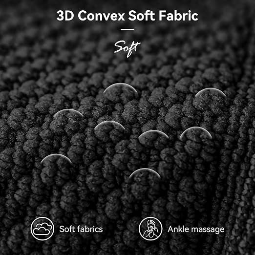Flat Knitting Ankle Brace For Women&Men, 7-Zone Dynamic Compression Sleeve w/Flex Strap,Foot Support For Sports, Sprained Ankle, Achilles Tendonitis, Plantar Fasciitis Relief(Pack of1)M, Black