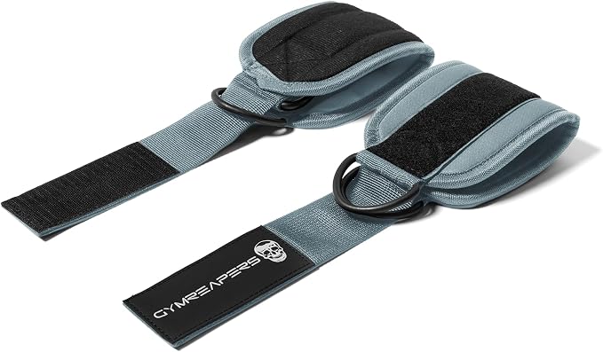 Gymreapers Ankle Straps For Cable Machine Kickbacks, Glute Workouts, Lower Body Exercises - Adjustable Leg Straps with Neoprene Padding