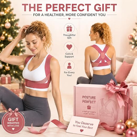 Back Brace Posture Corrector for Women, Adjustable Shoulder Support Strap, Invisible Back Straightener, Lightweight Breathable Posture Support for Daily Comfort, Office and Home Use