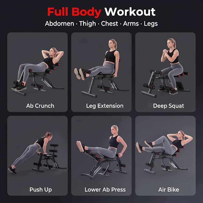 OPPSDECOR Weight Bench for Home Gym, ASTM-Certified 660LBS Fast Foldable Workout Bench for Home Gym, 8 Adjustable and 30in Extended Backrest for Bench Press Incline/Flat/Decline Dumbbell Exercise
